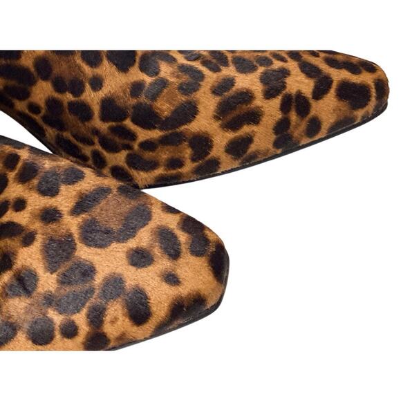Marc Fisher LTD Leopard Print Haircalf Buckle Ankle Boots 9.5M Block Heel - Picture 5 of 9
